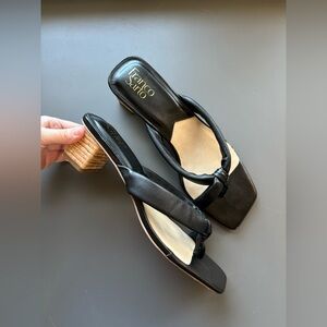 Franco Sarto Square Toe Cristal Sandals- 10